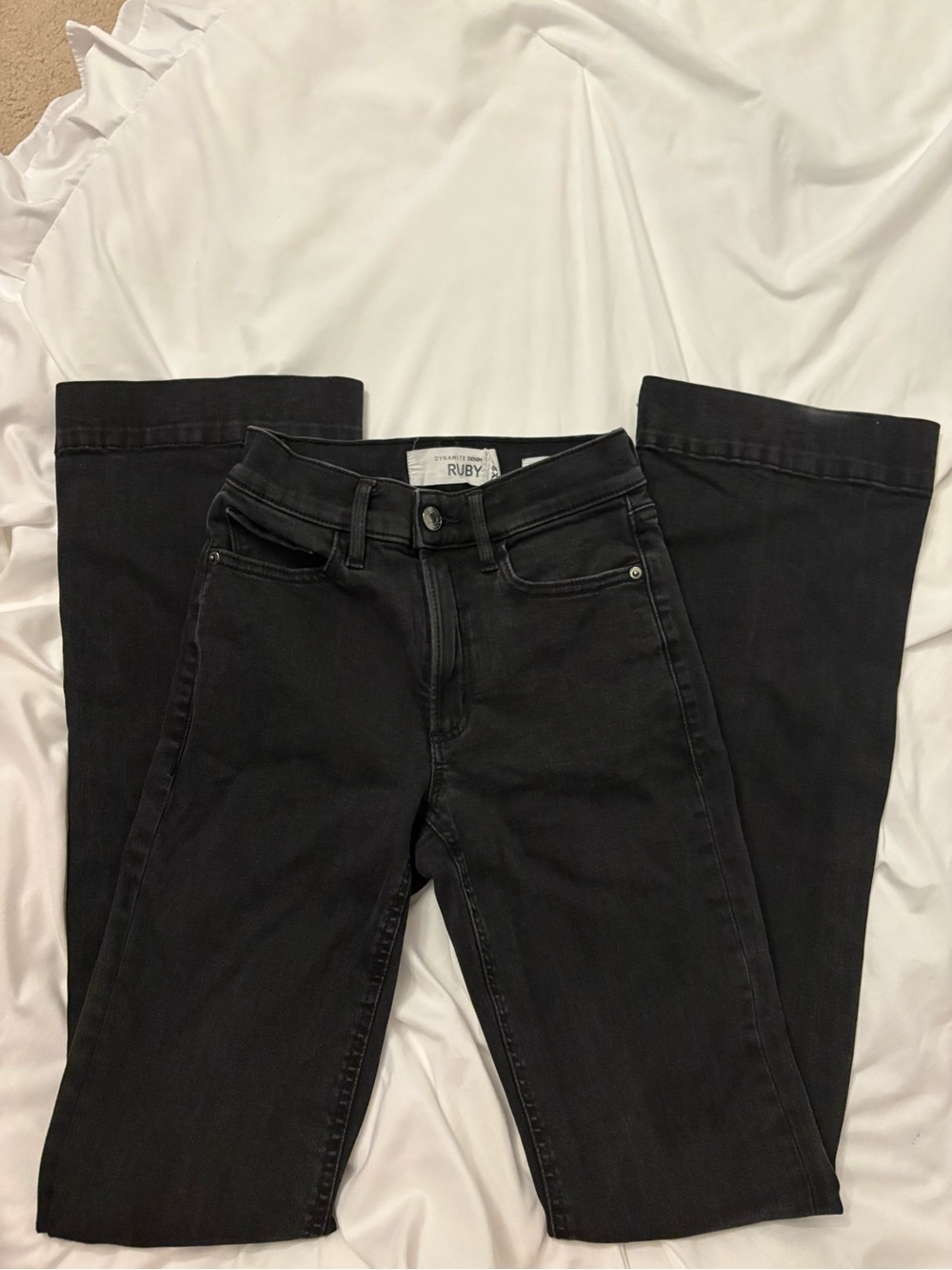 Dynamite Flare Denim Jeans in High Waist